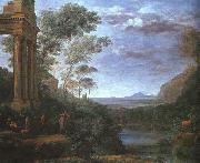 Claude Lorrain Landscape with Ascanius Shooting the Stag of Silvia oil on canvas